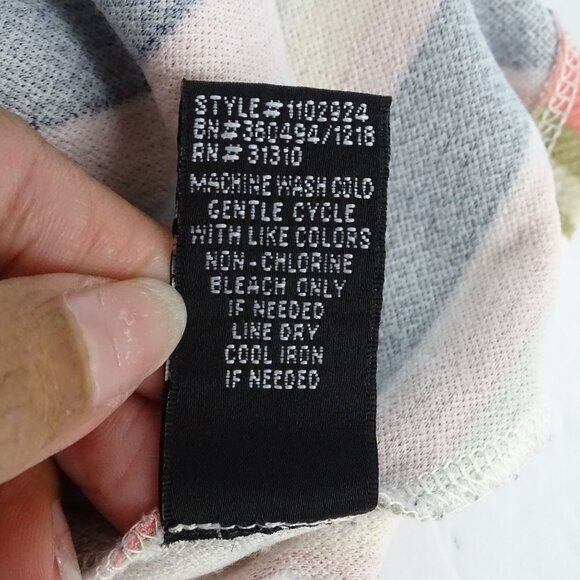 BCX Multicolor Striped Sleeveless Button Accent Dress Women Size XL V-neck - Picture 7 of 10